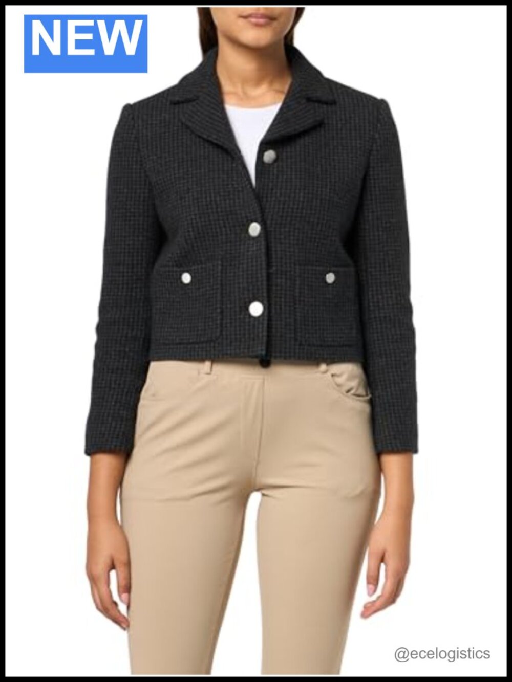 Theory Boxy Crop Patch Pocket Blazer